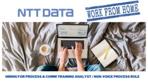 NTT data Walkin & Work from home job