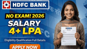 HDFC Bank Hiring Back Office Executive