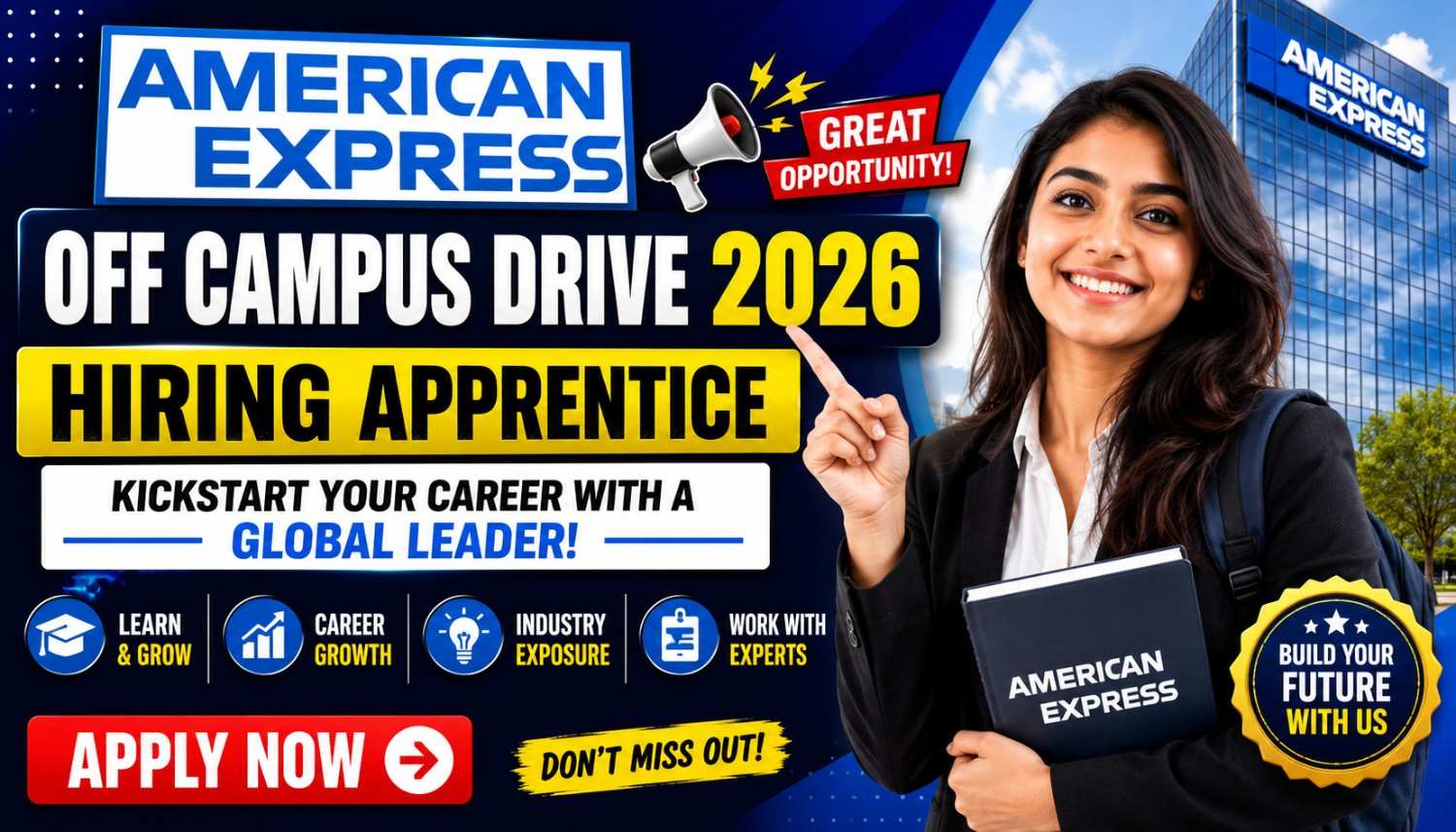 American Express Off Campus Drive 2026 Hiring Apprentice