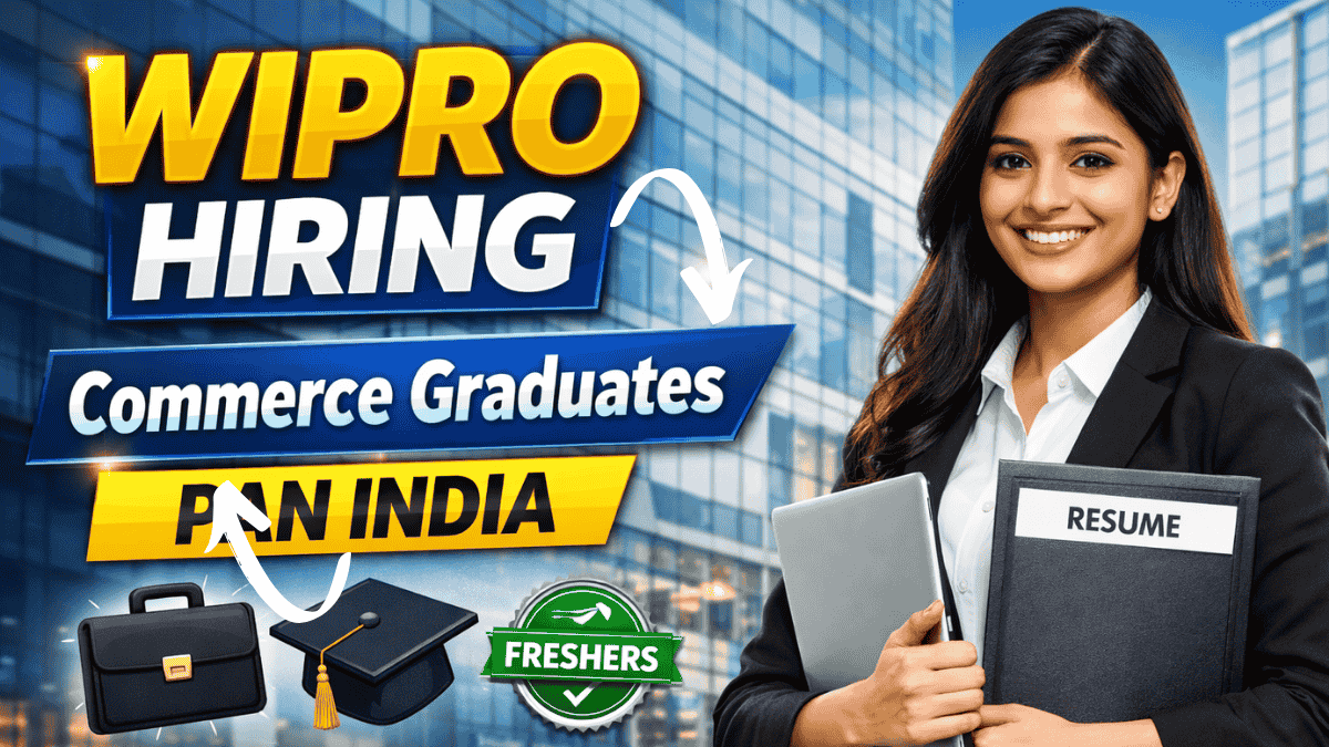 Wipro Hiring Commerce Graduates Across India
